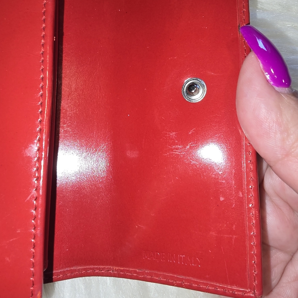 Prada Red Leather Bi Fold Wallet - Picture 6 of 6